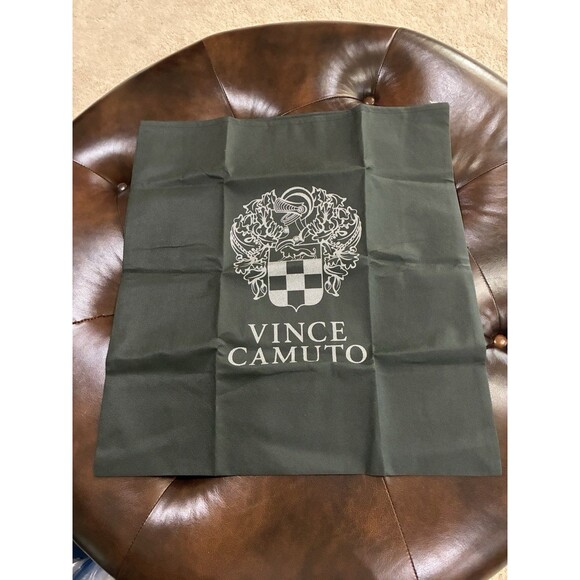 VINCE CAMUTO dk gray/silver dust bag for purse/booties 20.5"x22"~drawstring - Picture 1 of 2